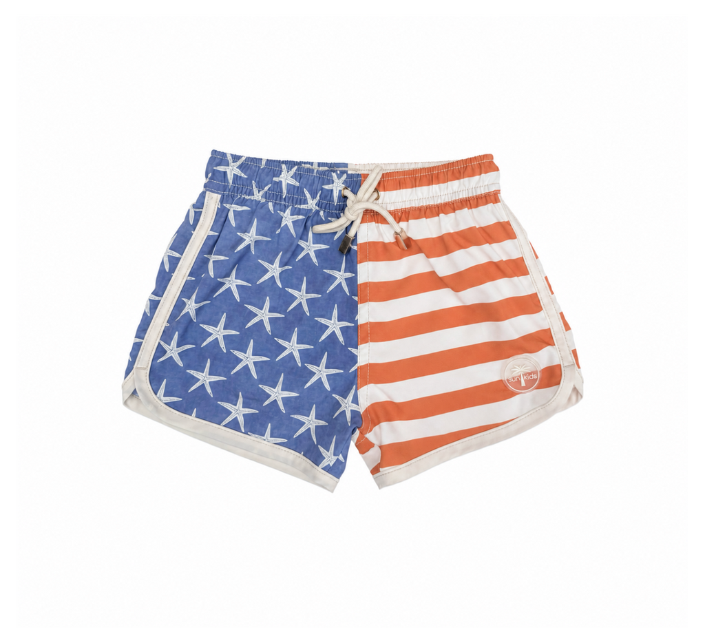 Starfish & Stripes Swim Trunks