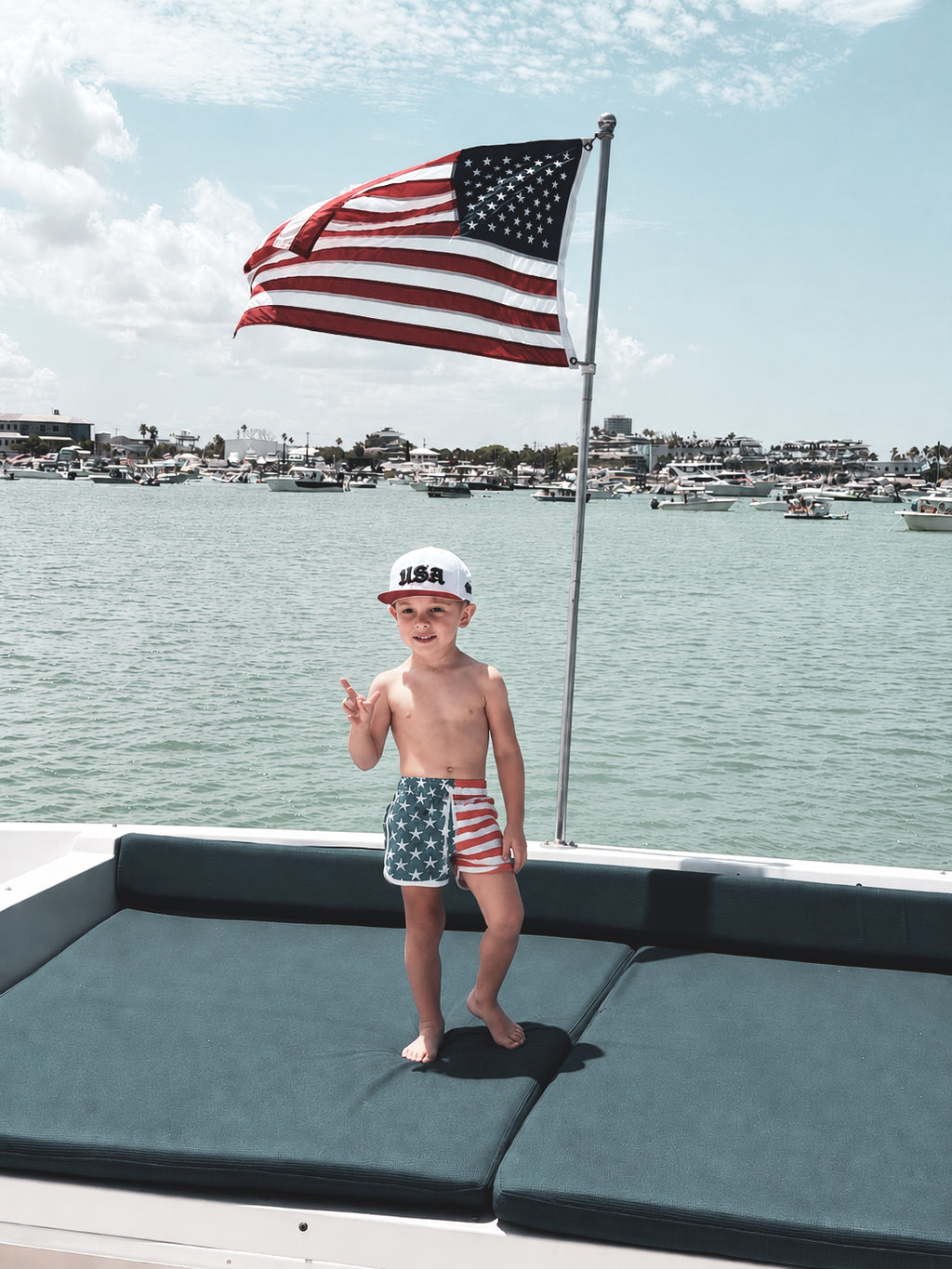 Starfish & Stripes Swim Trunks