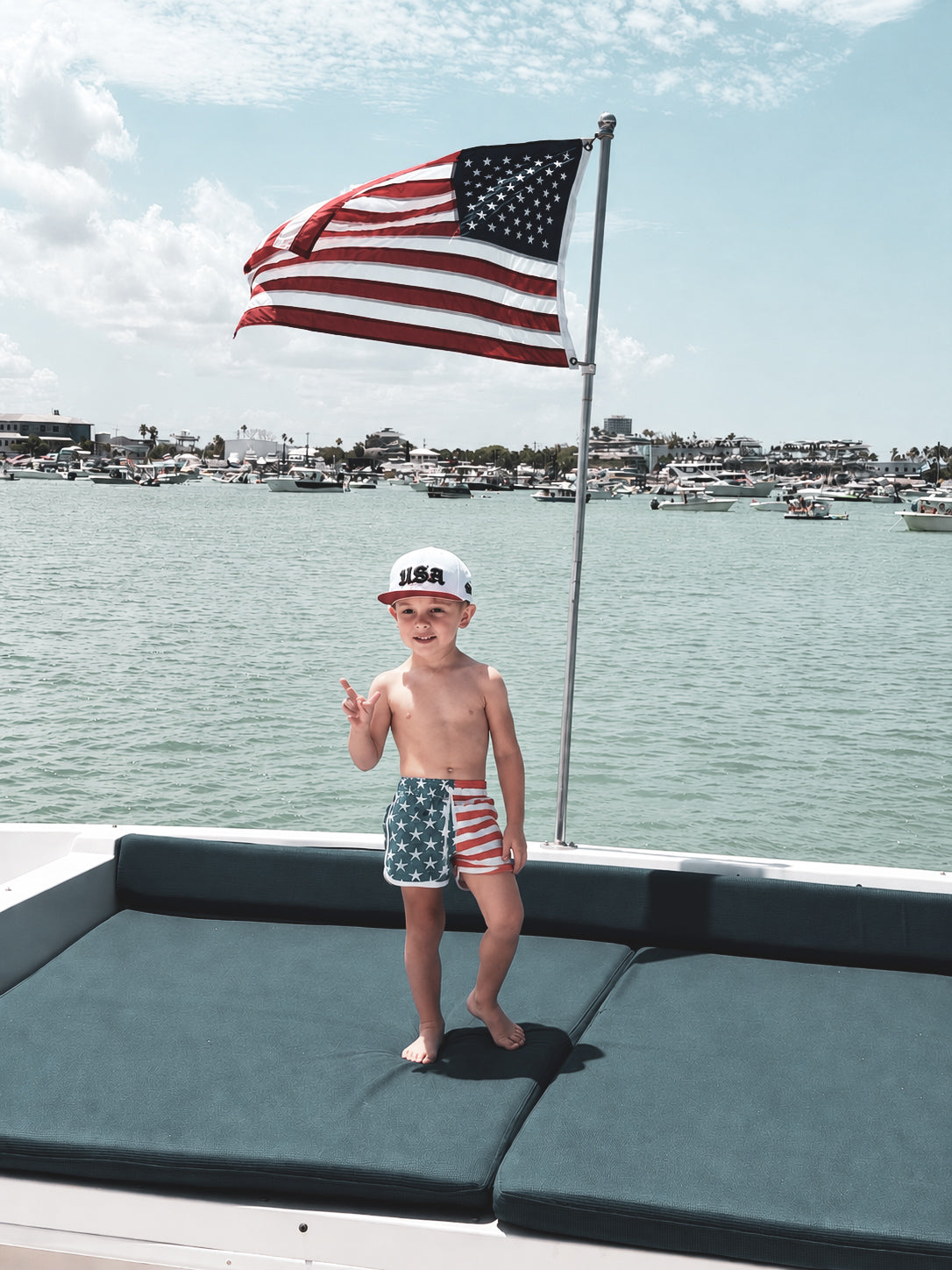 Starfish & Stripes Swim Trunks