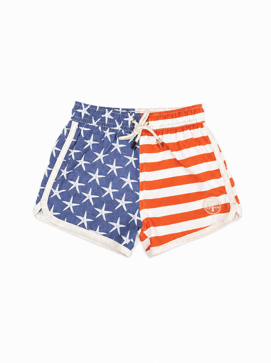 Starfish & Stripes Swim Trunks